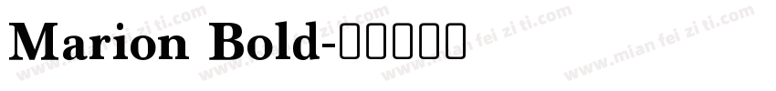Marion Bold字体转换